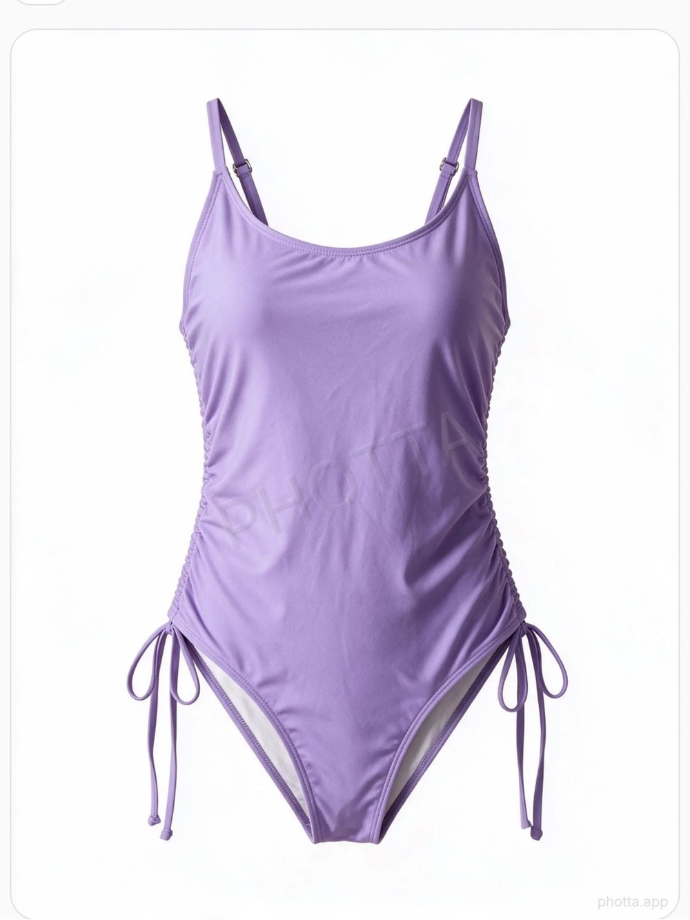 Amazon Essentials Lavender One-Piece Swimsuit with Side Ties